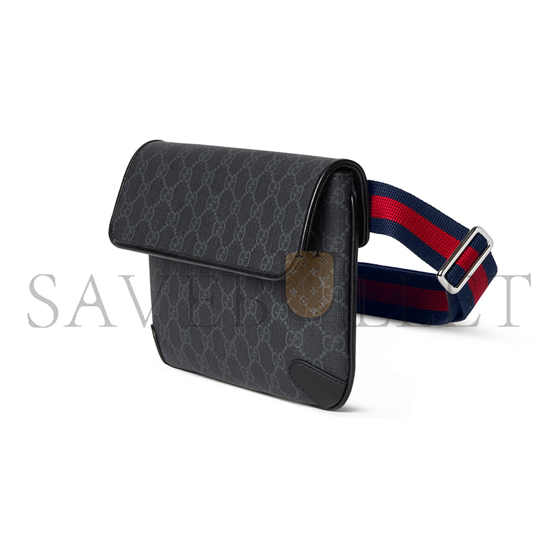 GUCCI GG BLACK SMALL BELT BAG 792091 (24*16.5*6cm) GUCCI GG BLACK SMALL BELT BAG 792091 (24*16.5*6cm)